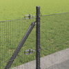 vidaXL Fence Post Grey 10 x 0.4 m (12 x 12 mm mesh) Steel and PVC