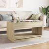 vidaXL Coffee Table with Infinity LED Sonoma Oak 90x50x50 cm