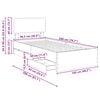 vidaXL Bed Frame with Headboard Brown Oak 100 x 200 cm Engineered Wood