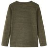 Kids' T-shirt with Long Sleeves Dark Khaki Melange 92