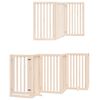vidaXL Dog Gate with Door Foldable 9 Panels 450 cm Poplar Wood