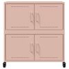 vidaXL Sideboard Pink 68x39x72 cm Steel