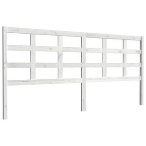vidaXL Bed Headboard White 205.5x4x100 cm Solid Wood Pine