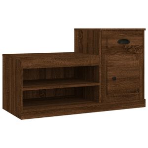 vidaXL Shoe Cabinet Brown Oak 100x42x60 cm Engineered Wood