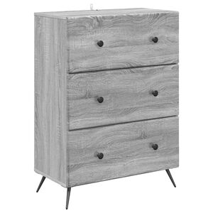 vidaXL Drawer Cabinet Grey Sonoma 66 x 34.5 x 90 cm Engineered Wood