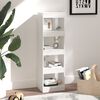 vidaXL Book Cabinet/Room Divider High Gloss White 40x30x135 cm
