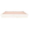 vidaXL LED Bed Frame without Mattress White 160x200 cm Solid Wood