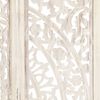 vidaXL Hand carved 3-Panel Room Divider White 120x165 cm Solid Mango Wood