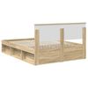 vidaXL Bed Frame Smoked Oak 150 x 200 cm Engineered wood