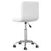 vidaXL Swivel Office Chair White Faux Leather