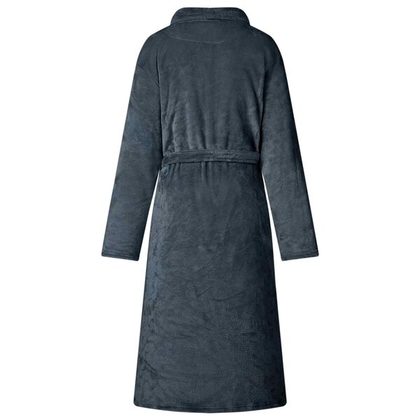 vidaXL Bathrobe without Hood Navy Blue M Flannel
