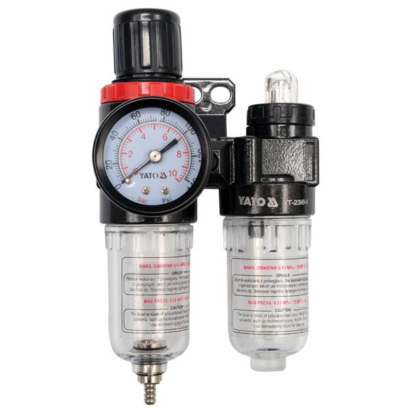 YATO Air Filter Regulator and Lubricator 6.3 mm YT-2384