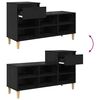 vidaXL Shoe Cabinet Black Oak 102 x 36 x 60 cm Engineered Wood