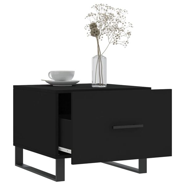 vidaXL Coffee Table Black 50x50x40 cm Engineered Wood