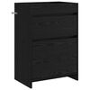 vidaXL Bathroom Under Sink Cabinet Black Oak 56 x 37.5 x 81 cm