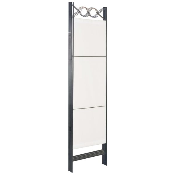 vidaXL 5-Panel Room Divider White 200x180 cm