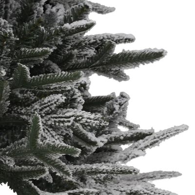 vidaXL Artificial Pre-lit Christmas Tree with Flocked Snow 210 cm PVC&PE