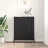vidaXL Sideboard Black Oak 69.5 x 34 x 90 cm Engineered Wood and Iron