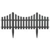 vidaXL Lawn Edgings 17 pcs Anthracite 10 m PP