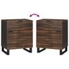 vidaXL Bedside Cabinet Walnut 50 x 33 x 60 cm Solid Acacia wood