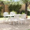vidaXL Garden Dining Set 5 pcs White Aluminium
