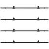 vidaXL Sliding Door Hardware Kit 427 cm Steel Black