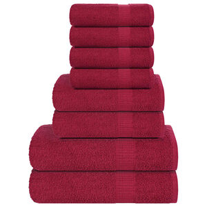 vidaXL 8 Piece Towel Set "FROGN" Bordeaux 360 gsm