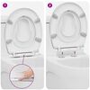 vidaXL Toilet Seat White 44.5 x 37.3 x 4.3 cm Duroplast