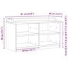 vidaXL Hallway Bench SANDNES 87x40x50 cm Solid Wood Pine