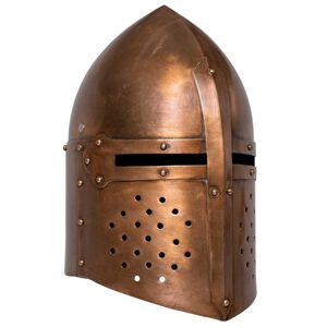 vidaXL Medieval Knight Helmet Antique Replica LARP Copper Steel