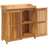 vidaXL Garden Cabinet Natural 93 x 41.5 x 98cm Solid Acacia Wood