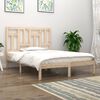vidaXL Bed Frame without Mattress 120x190 cm Small Double Solid Wood