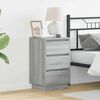 vidaXL Bedside Cabinet Grey 39 x 34.5 x 65 cm Engineered wood