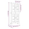 vidaXL Highboard White 69.5x34x180 cm Engineered Wood