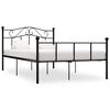 vidaXL Bed Frame without Mattress Black Metal 120x200 cm