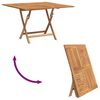 vidaXL Folding Garden Table 110x110x75 cm Solid Wood Teak