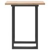 vidaXL Dining Table O-Frame 60x60x75.5 cm Solid Wood Pine and Steel
