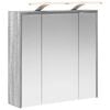 vidaXL Bathroom Mirror Cabinet Grey Sonoma 63.5 x 16 x 62.5 cm