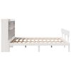 vidaXL Bookcase Bed without Mattress White 180x200 cm Super King Solid Wood Pine