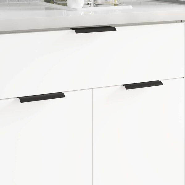 vidaXL Handle 12 pcs Black 120 x 39.6 x 17 mm Aluminium