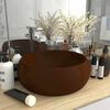 vidaXL Luxury Wash Basin Round Matt Dark Brown 40x15 cm Ceramic