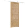 vidaXL Sliding Door Brown 83 x 211 cm Solid Pine Wood