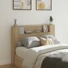 vidaXL Headboard Sonoma Oak 140 x 16.5 x 103.5 cm Engineered Wood