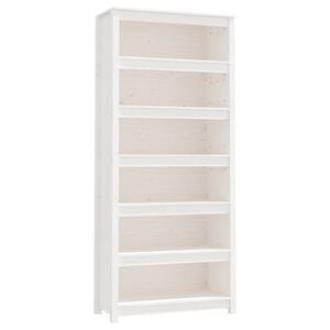 vidaXL Book Cabinet White 80x35x183 cm Solid Wood Pine