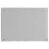 vidaXL Kitchen Backsplash Light grey 70 x 50 x 0.6 cm Tempered Glass
