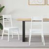 vidaXL Dining Chairs 2 pcs White 43 x 54 x 89 cm Solid Rubber Wood