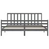vidaXL Bed Frame without Mattress Grey 200x200 cm Solid Wood Pine