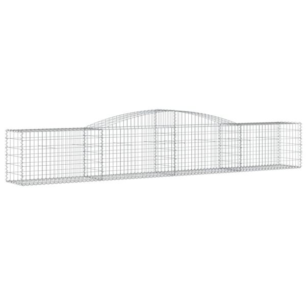 vidaXL Arched Gabion Baskets 20 pcs 400x50x60/80 cm Galvanised Iron