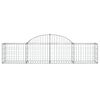 vidaXL Arched Gabion Baskets 50 pcs 200x50x40/60 cm Galvanised Iron