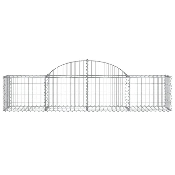 vidaXL Arched Gabion Baskets 50 pcs 200x50x40/60 cm Galvanised Iron